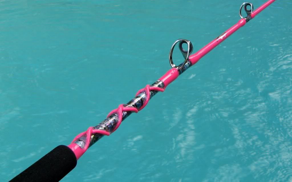 pink fishing rod